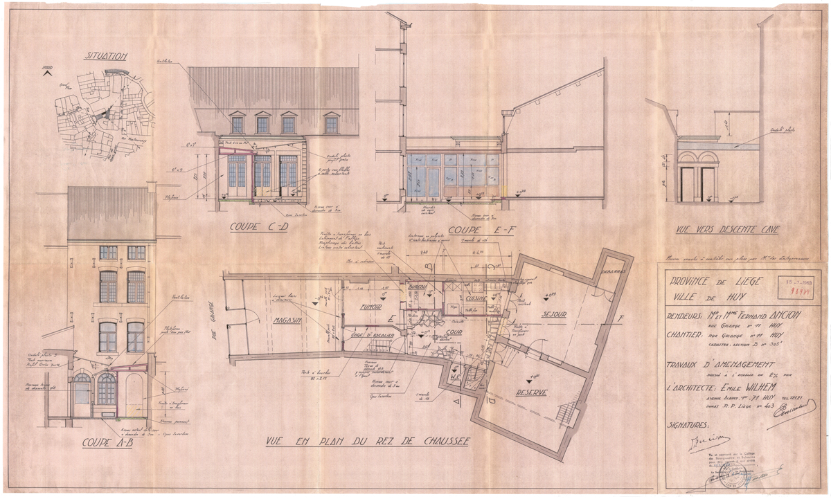 1963 07 15 Plan Emile Wilhem permis Ancion